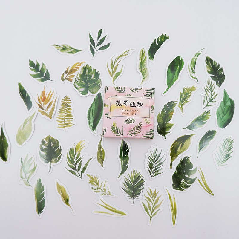 40 pcs/pack Cute Tropical plants paper sticker DIY... – Vicedeal