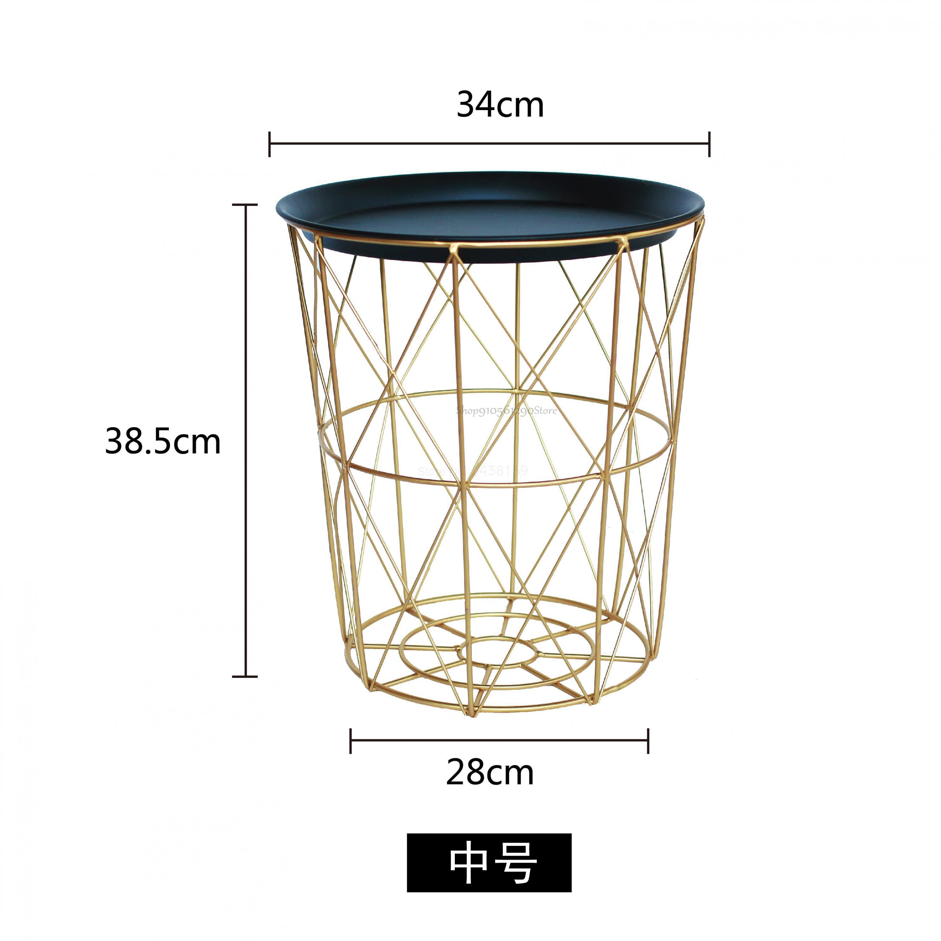 600 Nordic style wrought iron baskets ins storage basket dirty clothes storage bucket storage storage basket with cover home: 38.5x34x28cm  2