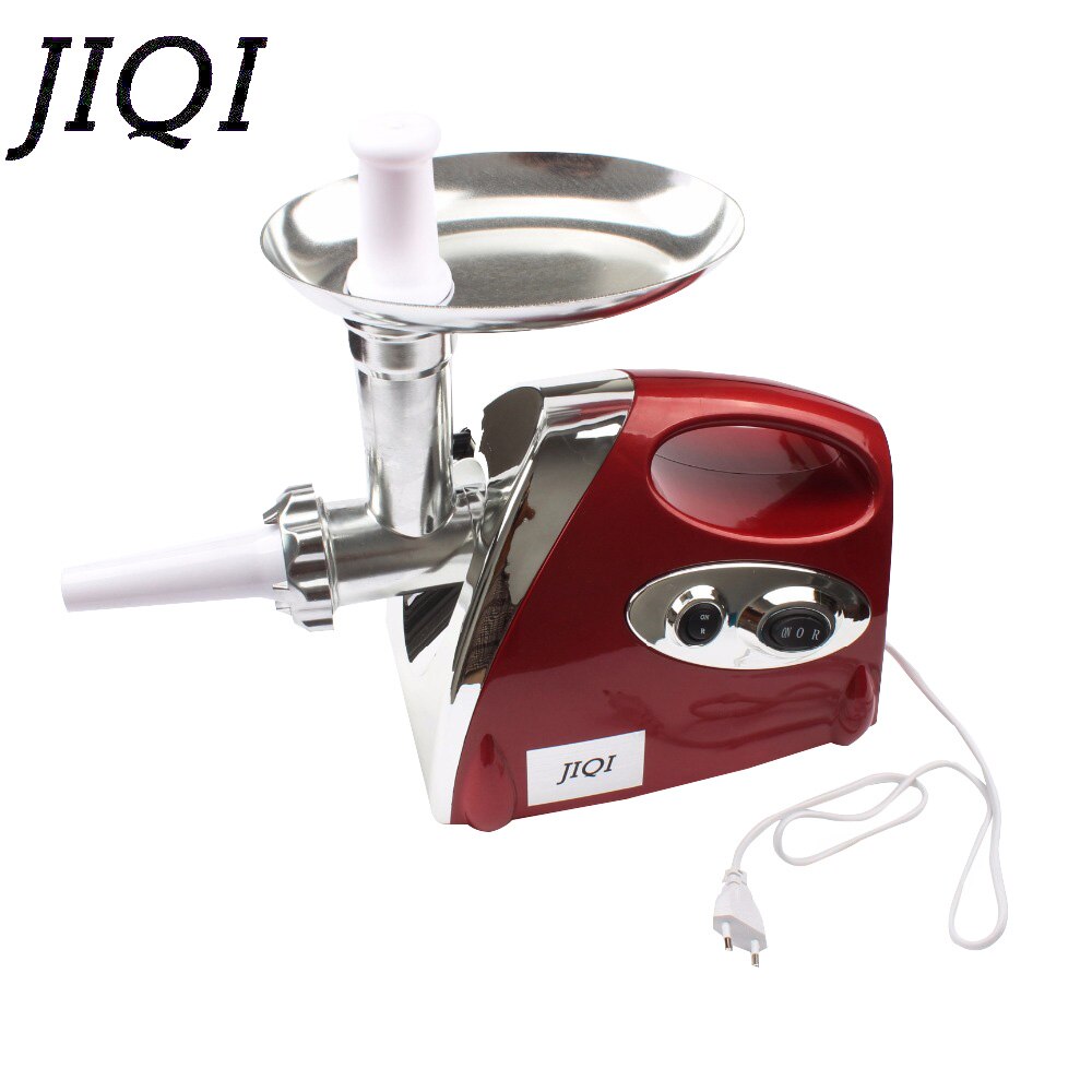 JIQI Multifunction Electric Meat Grinder Mincer filler Sausage Filling Maker Machine stuffer vegetables Slicer Cutter 110V 220V