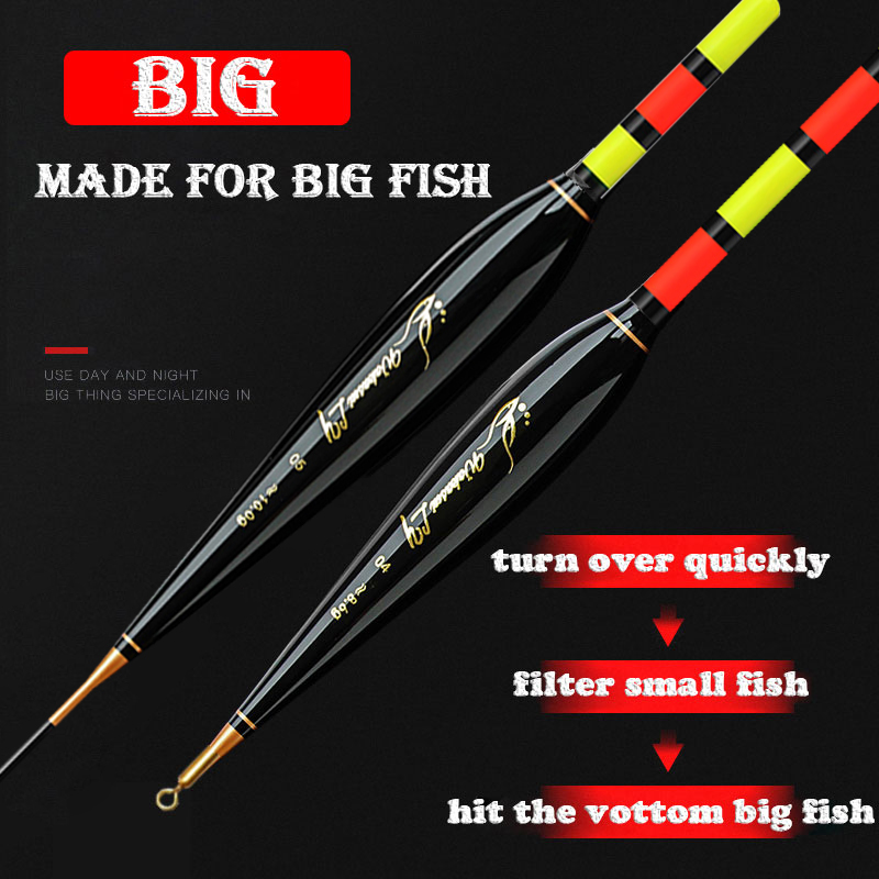 WAKASUI 2PCS/Set LED Electronic Rock Fishing Float With A Long Distance Of 6.8MM High Sensitivity Short Night Fishing Float