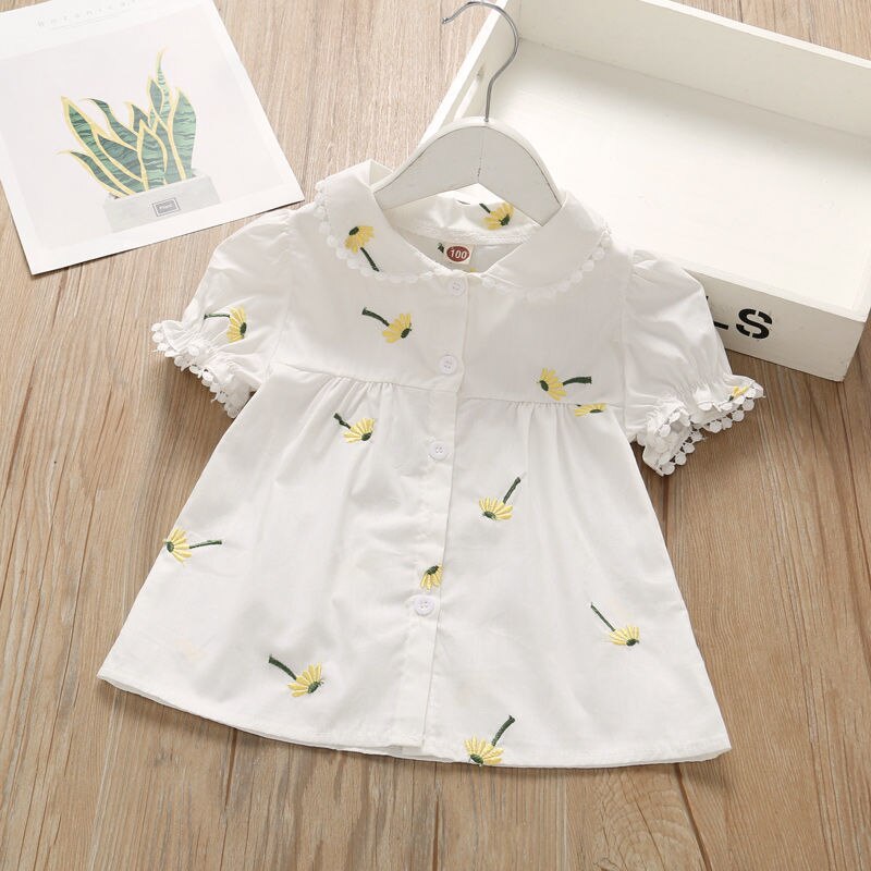 2022 spring autumn summer Girls Kids printing shirt comfortable cute baby Clothes Children Clothing