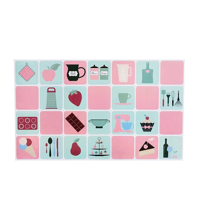 Self-Adhesive Grease Sticker kitchen stickers water proff oil proof PVC High Temperature Kitchen Wall Protector DIY Wallpaper: Pink