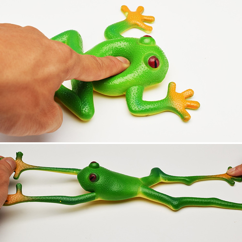 Novedad divertido juguete squishy Rana juguete simulación suave estirable rana de goma modelo Spoof Vent juguetes para niños adultos bromas