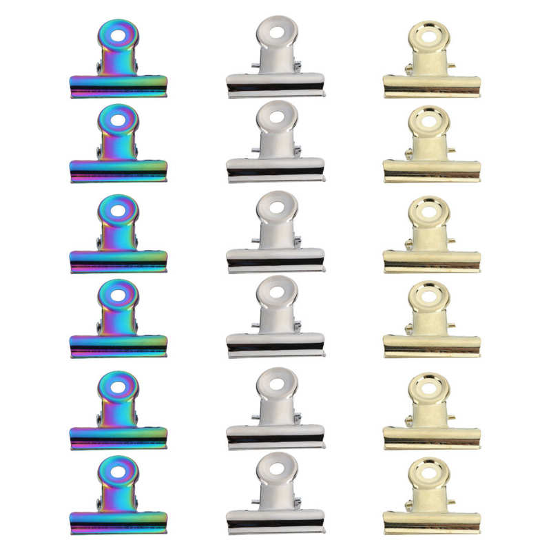 18pcs Nail Extension Clip Stainless Steel Pinching Fixing Clamp Paper Clips Multi Function Extension Manicure Tool set