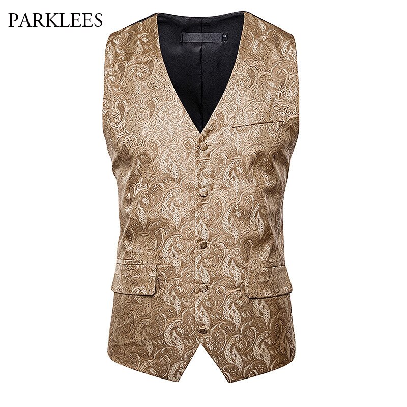 Heren klassiek paisley bloemen pak vest enkelrijs jurk gilet heren feest banket smoking chaleco hombre gilet homme