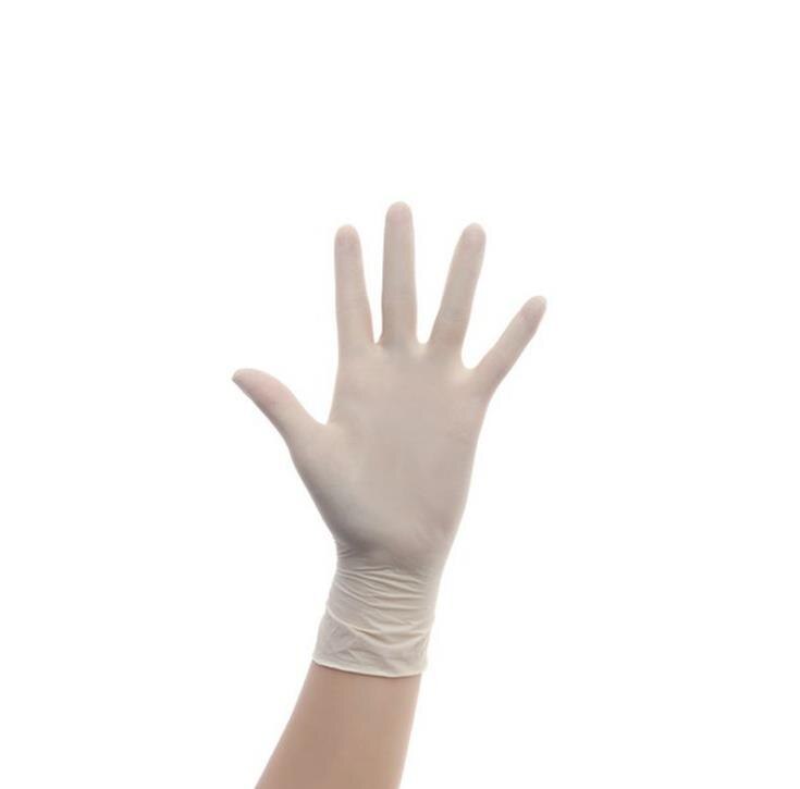 Handskar 100 st vit blå engångs latex nitril handskar latex för hushållsrengöring produkter industritvätt, handskar s,m,l