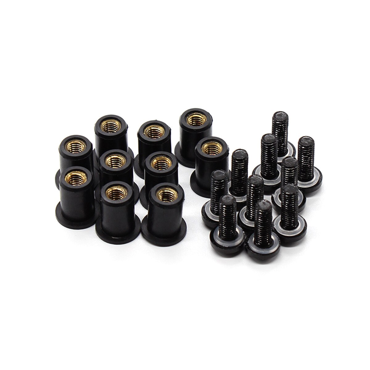 Boulons de pare-brise de moto, accessoires universels M5x16mm, Kit de vis de pare-brise pour Honda Suzuki Kawasaki Yamaha 10 pièces