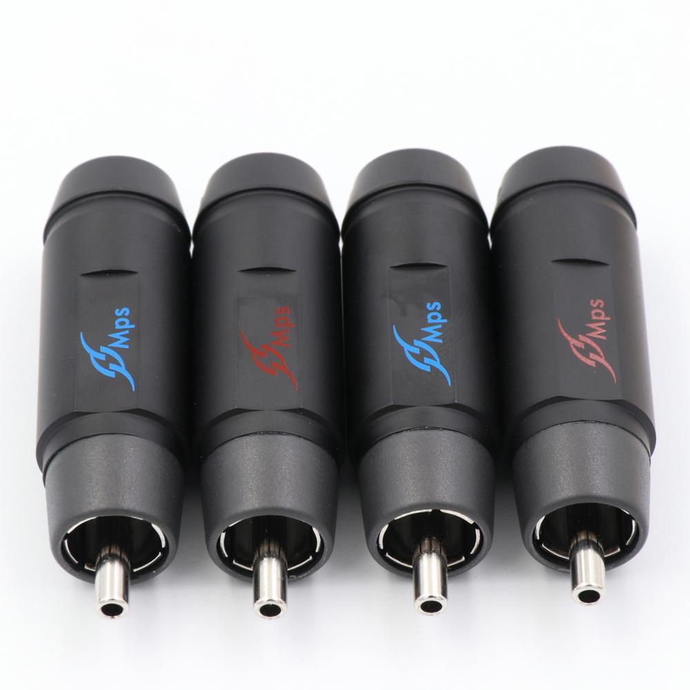 MPS 8G/10G conector RCA conector de señal para CD DVD amplificador DAC oro /rodio plateado cobre