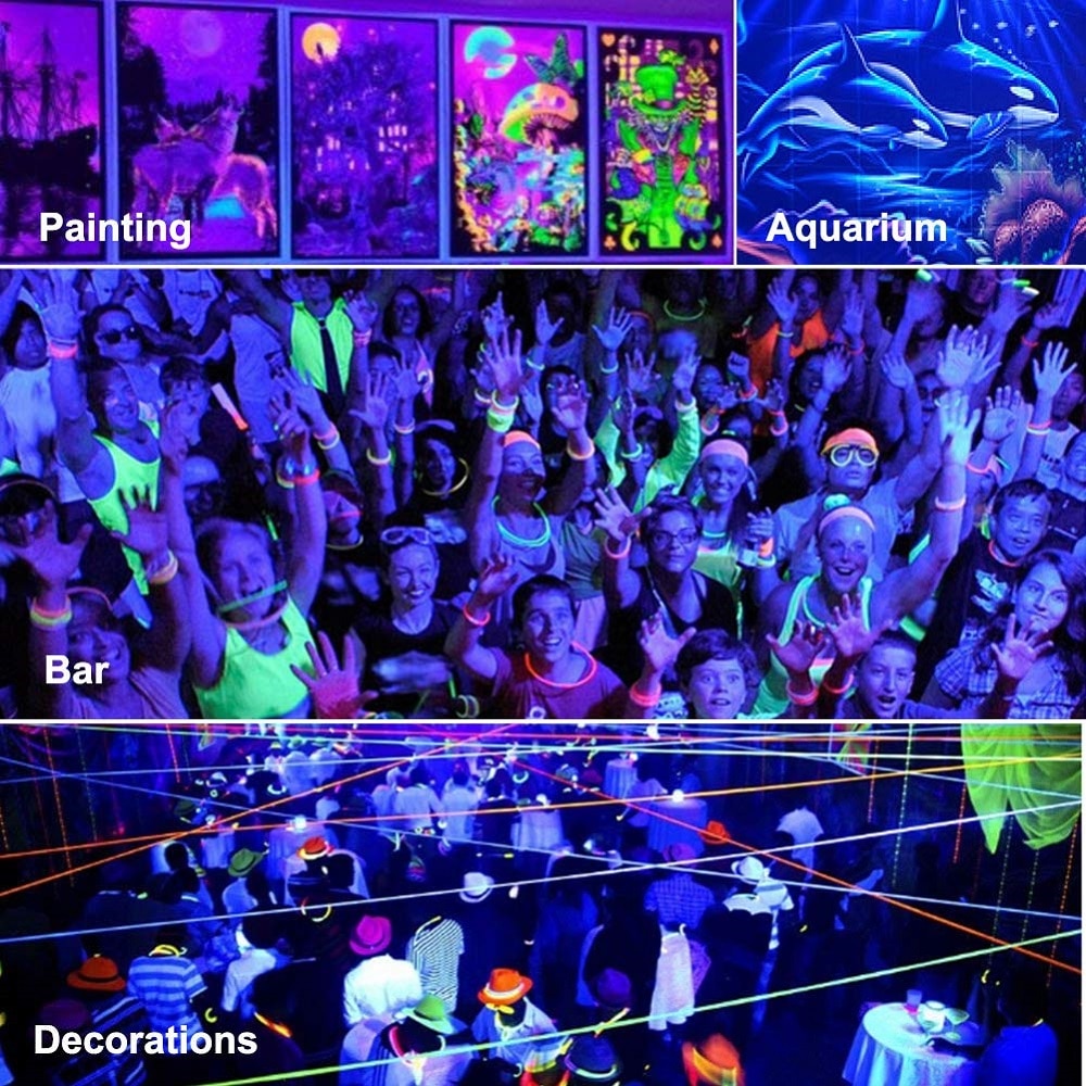 Anjoet uv led projector 10w 20w 30w 50w luz ultravioleta 395nm lâmpadas 85-265v lâmpada fluorescente preto luz festa de halloween baile