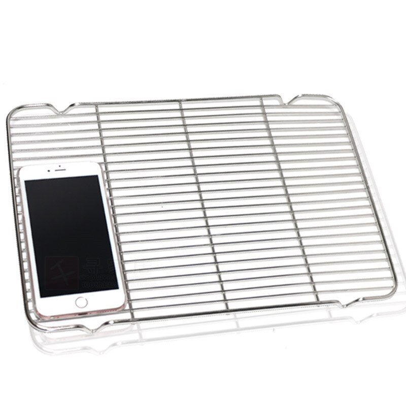 stainless steel BBQ Grill Meshes Oven Net Wire Steaming Kebab Barbecue Mesh Rack BBQ Kitchen Tools bread cold rack plate tray