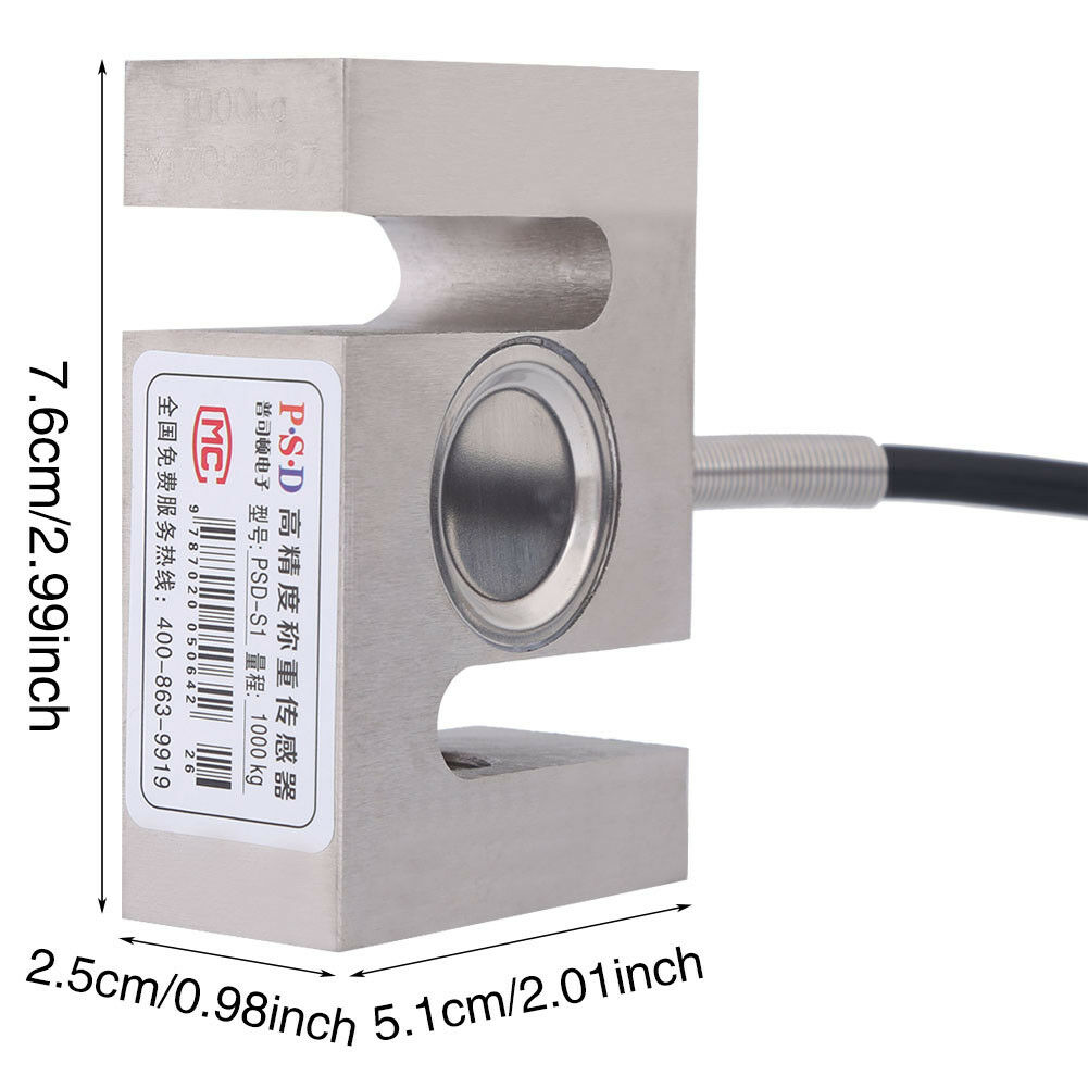 Capteur de pesage d'échelle de capteur d'échelle de cellule de charge de faisceau de 50-1000KG avec le Type de câble S Instruments de mesure de Force de capteur de pression