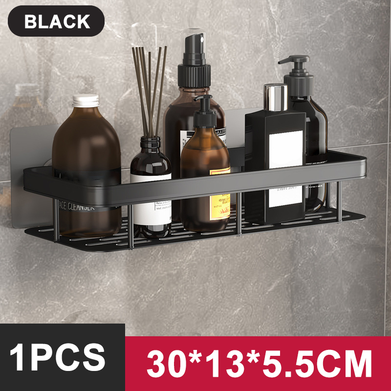 Keukenopslag badkamerplanken Organisator Aluminium Doucheplank Accessoires Shampoo Rek multi-scenario Geen boorplank