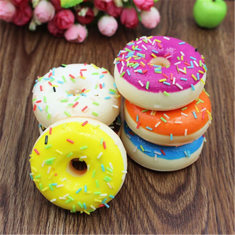 Squishy Doughnut Slow Rising Charms Toy Stress Relief Toys Squishy Food