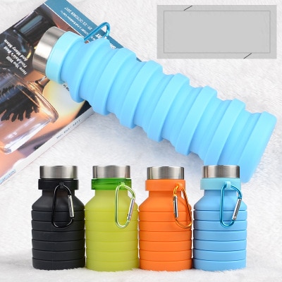 Grote Capaciteit 550Ml Outdoor Sport Water Fles Draagbare Siliconen Vouwen Water Beker Voor Bergbeklimmen Reizen