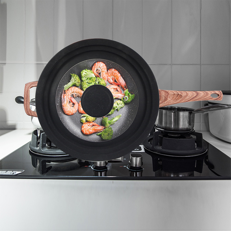 16/22/28/32cm Visual Pot Lid Multifunction Glass Lid Wok Pan Lids Cover for Frying Pan Round Silicone Tempered Glass Pan Covers