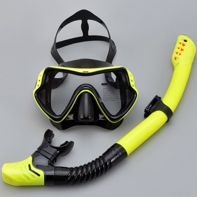Scuba Diving Mask Silicone Mask Snorkel Anti-Fog Diving Mask Snorkel Full Dry Tube Underwater Swim Equipment: 2