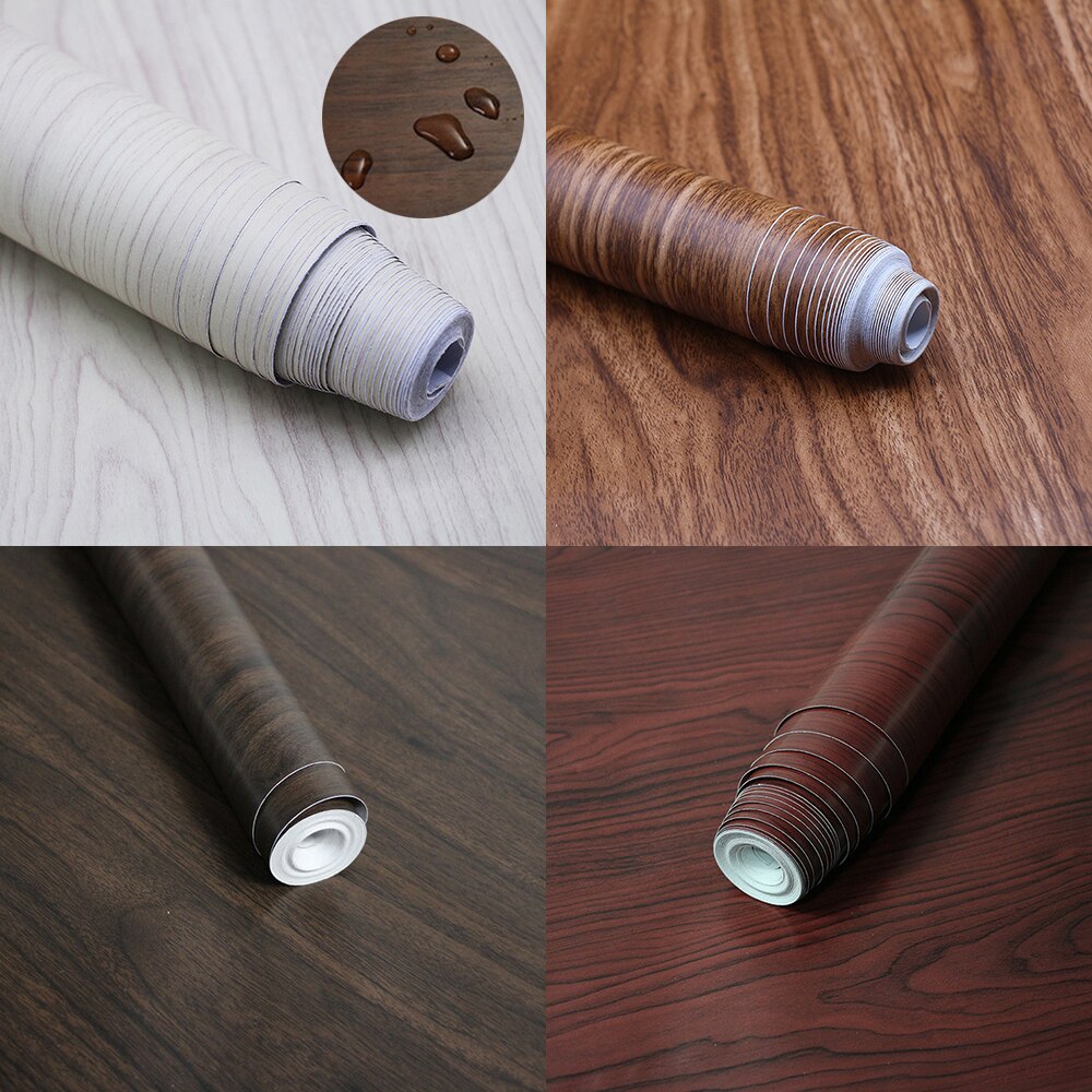 5m/10m 45cm vanntette pvc vinyl tre korn selvklebende tapet kjøkken garderobe skap møbler renovering vegg klistremerker