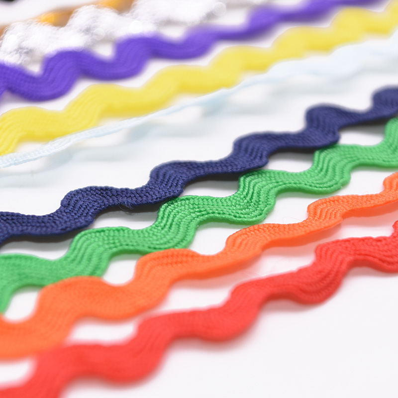 5mm S Shape Grosgrain Ribbon Curve Wavy Lace Trim Ribbon for Costume Hat Curtain Pillow Decoration Handmade DIY Sewing Crafts