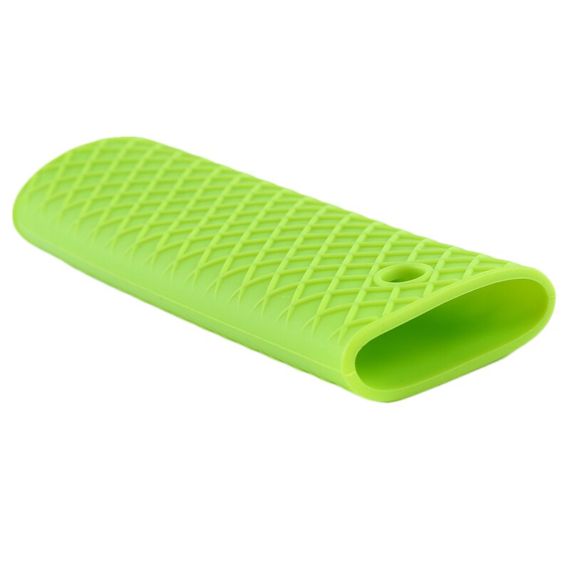Sartén de silicona exclusiva para cocina, mango de funda para asa de cazo, cubierta antideslizante, agarre, utensilios de cocina, piezas de utensilios de cocina, accesorios de cocina: green