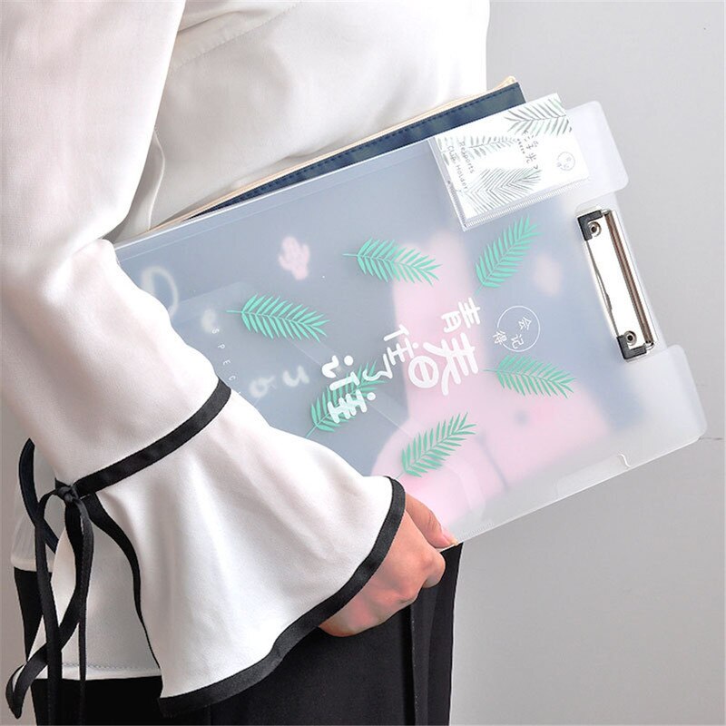 50 Pages File Folder Board Writing Document Clip Clipboard Paper Clamp Filing Holder Organizer Storage Products Office Supply