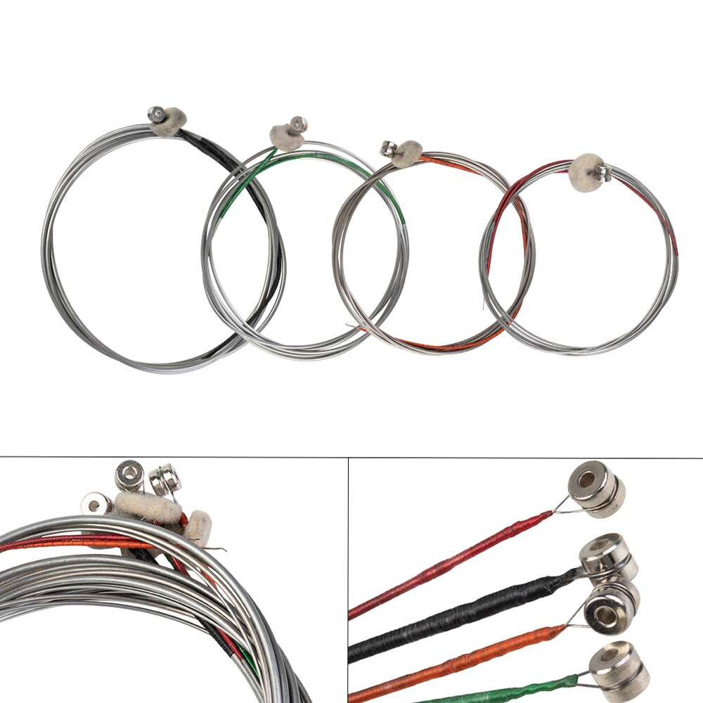 Naomi Contrabas Contrabas Snaren Vervangende Onderdelen Staal String Set Voor 1/8 Upright Double Bass Viool Accessoires
