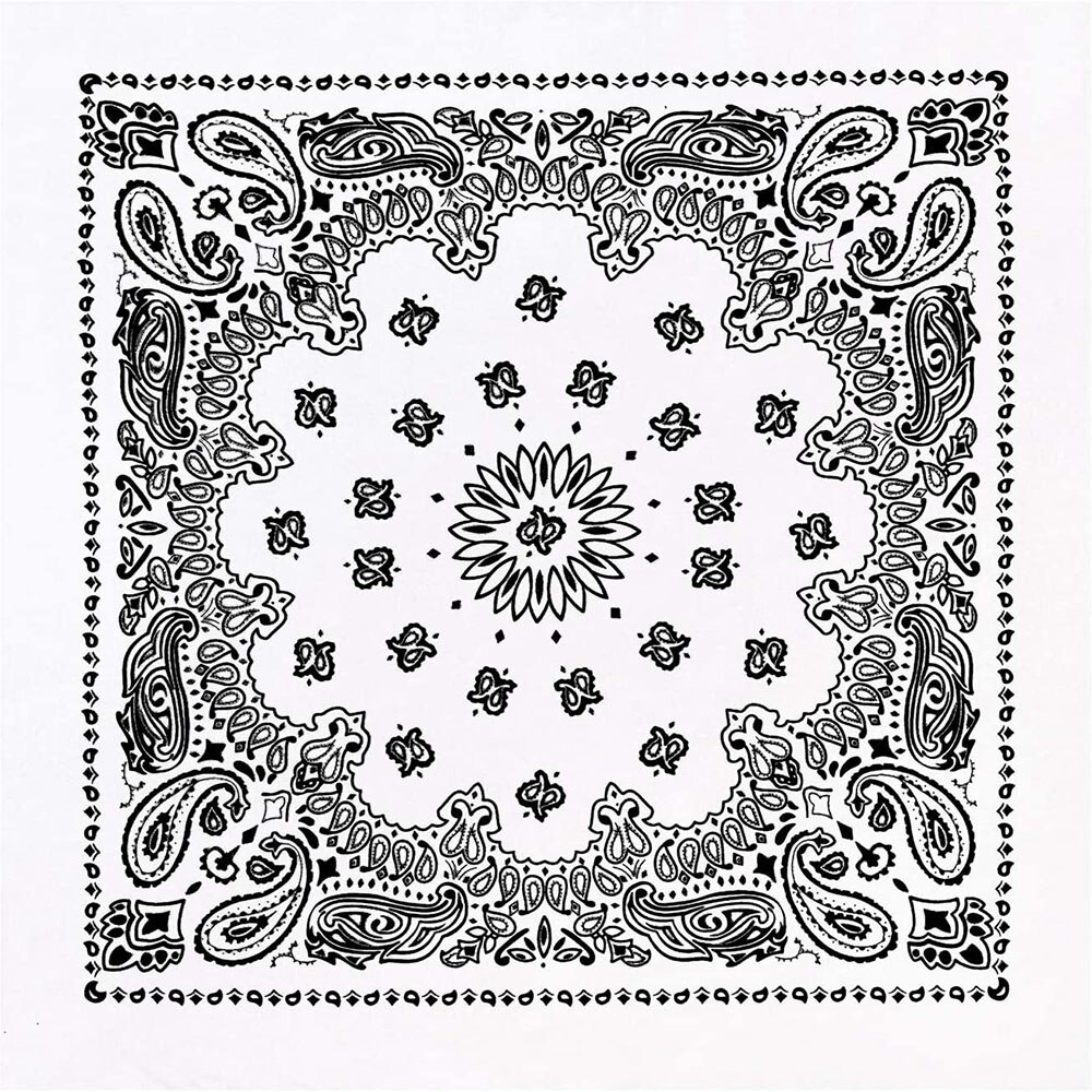 Bandanas 22 Zoll 100% Baumwolle Bandana Neuheit Doppelseitig Drucken Paisley Cowboy Bandana Party Favor Schal Stirnband Taschentücher