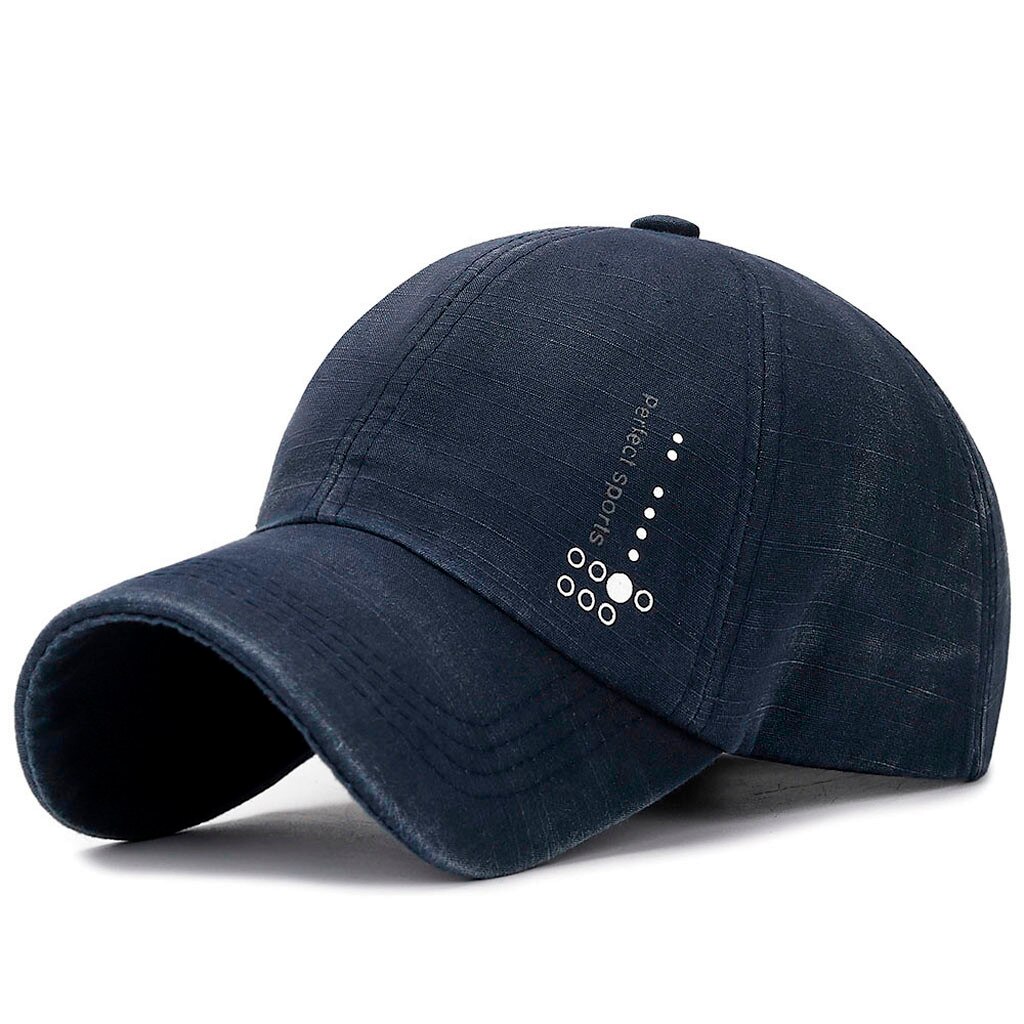 Mænds almindelig vasket hætte afslappet sport bomulds justerbar baseball cap hip-hop hat: Ny
