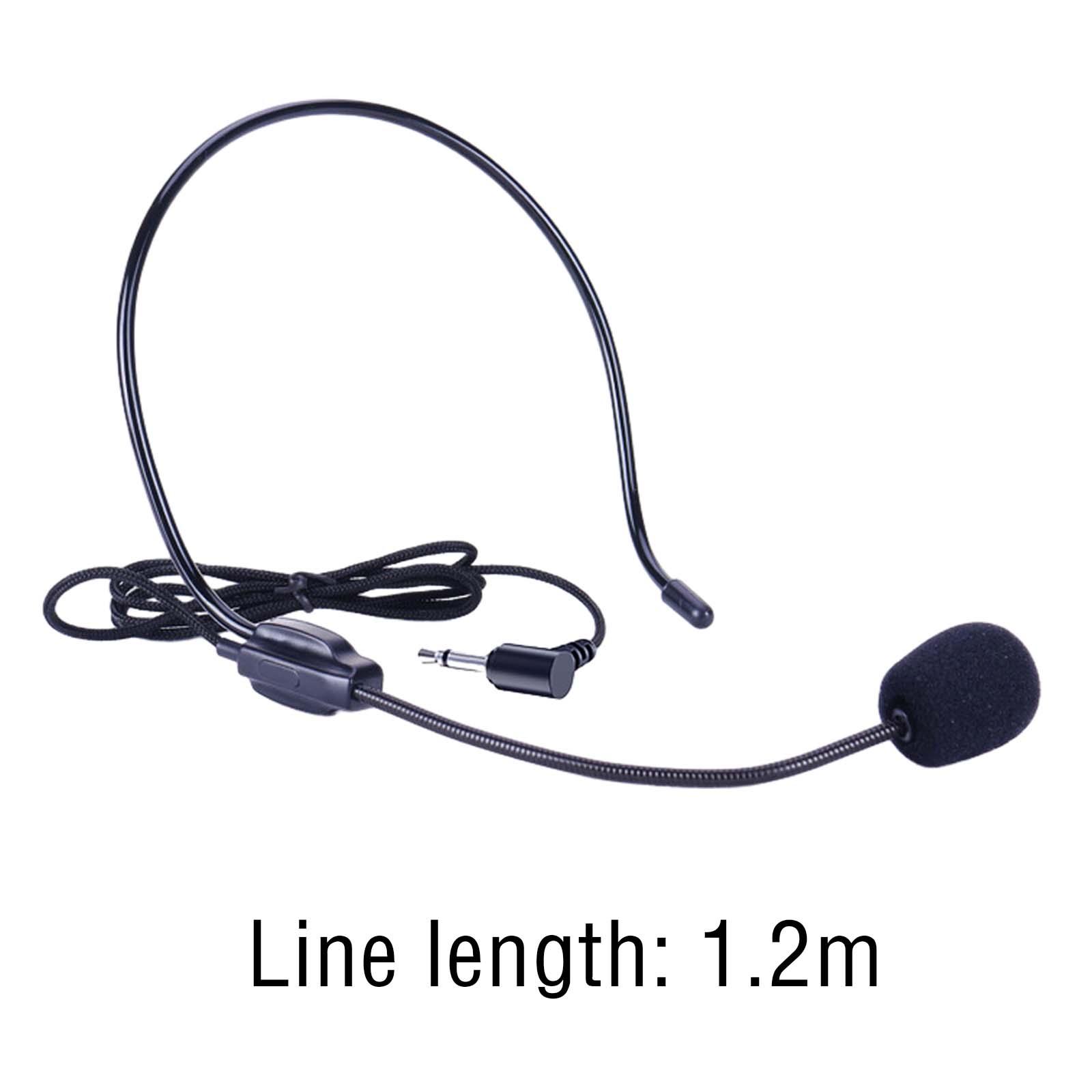 Wired Microphone Headset Headband Multipurpose Headworn Mic Systems for Fitness Instructor Seniors Speaking Singing Tour Guides
