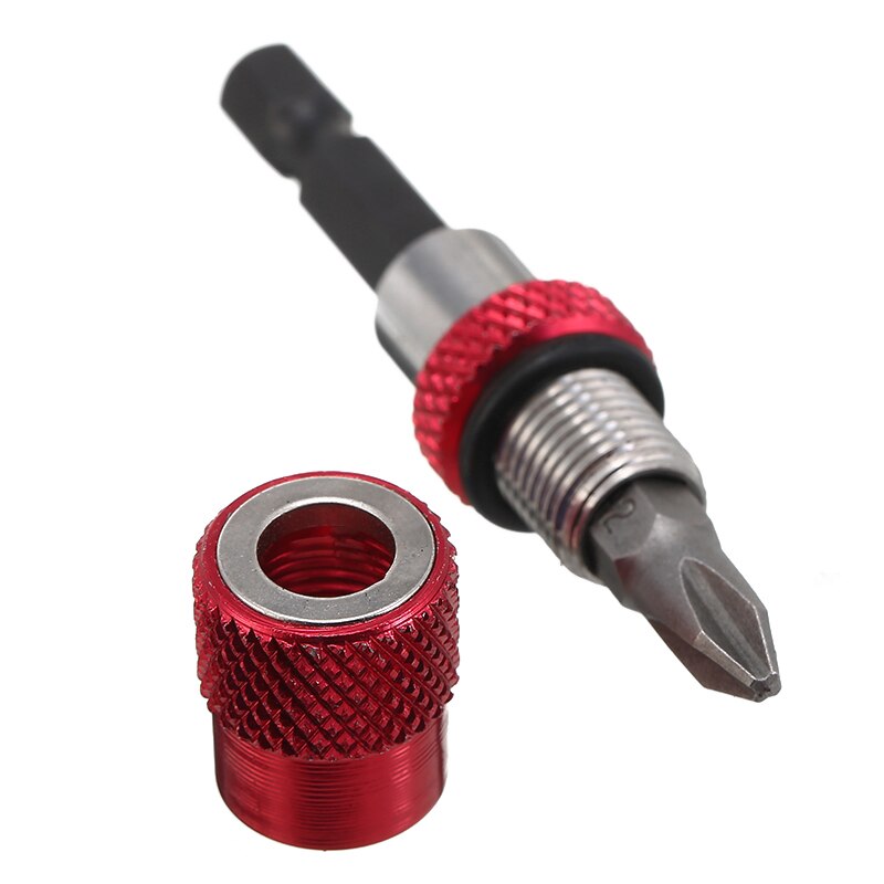 1pcs Screwdriver Bit Holder Adjustable 1/4inch Hex Screw Depth Bit Holder Driver Magnetic Tip Hand Tool Stainless Steel