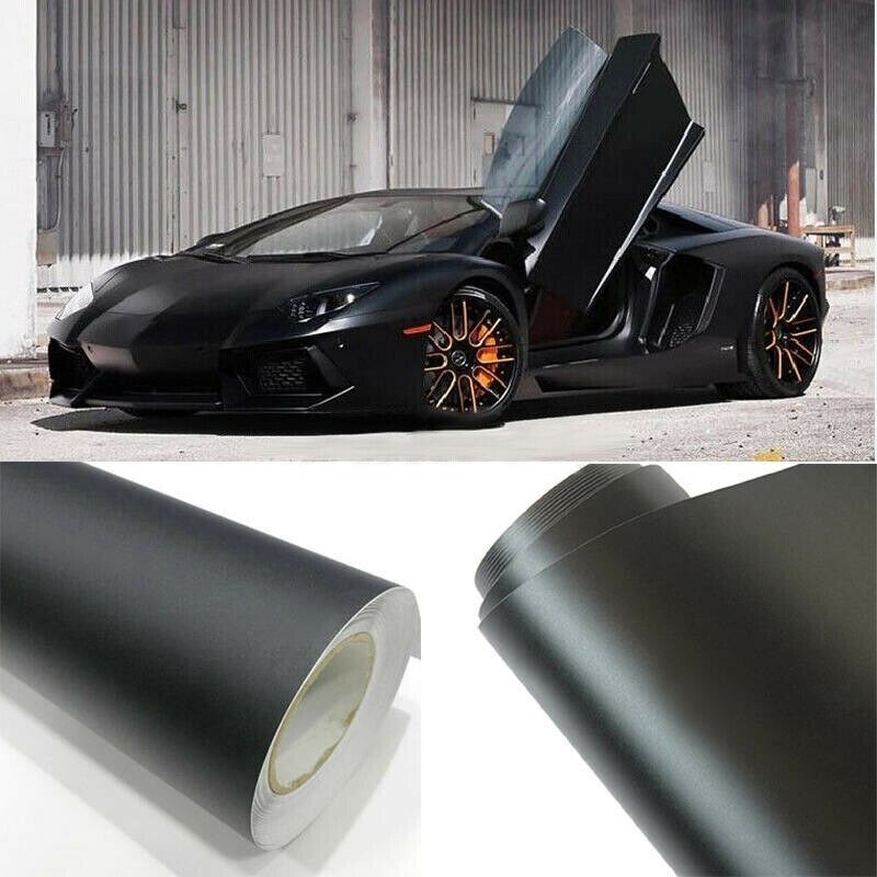 12X60 inch Matte Black Vinyl Film Wrap Car Diy Sticker