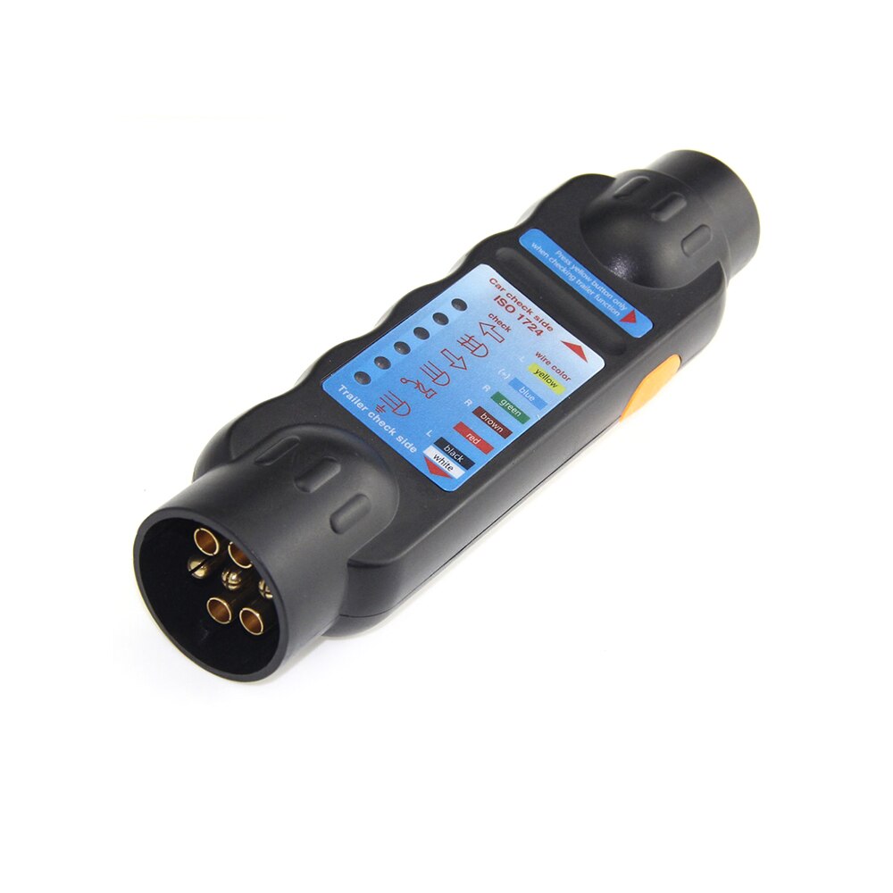 Duurzaam 12 V 7-Pin Auto Vrachtwagen Trailer Plug Socket Tester Bedrading Circuit Licht Test Tool Auto Circuit Testen truck Trailer Plug