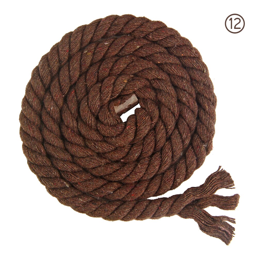 8mm Baumwolle Seil 10 Meter 3 Aktien Twisted-Cords Für Home Textil Handwerk Dekoration Tasche Kordelzug Gürtel DIY Lanyard gewinde Schnur: 10 deep brown