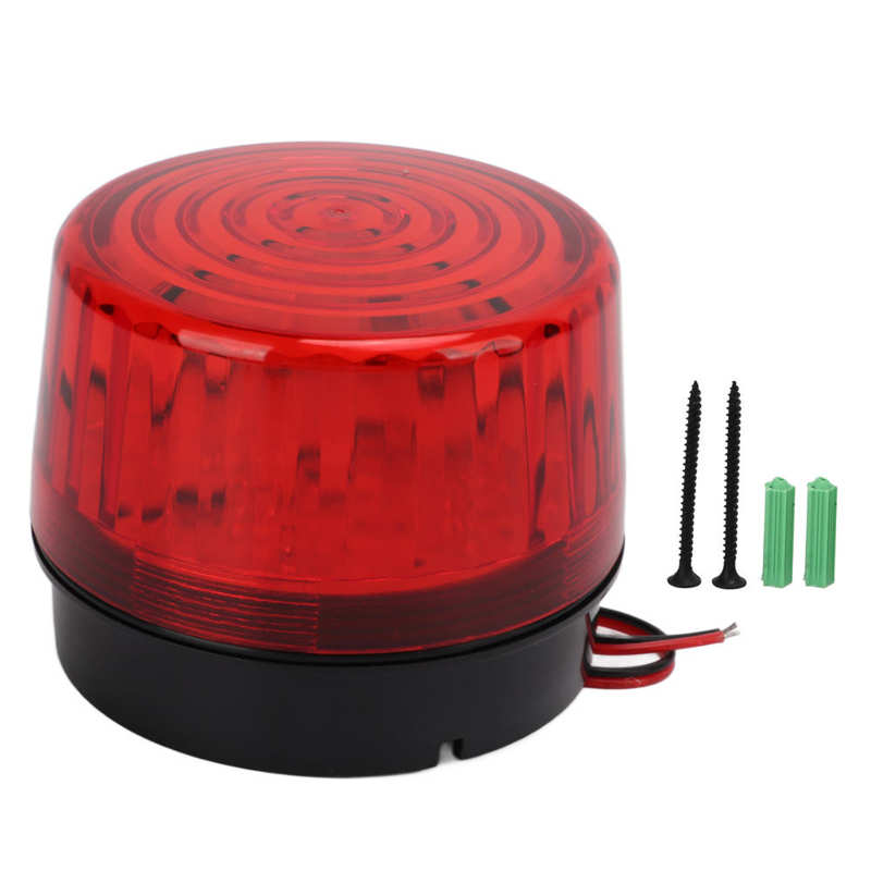 Industrial Signal Warning Lamp High Temperature Resistance Round Red LED Warning Light: 12V