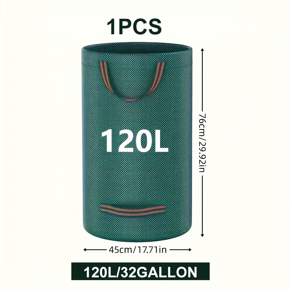 Heavy-Duty PP Garden Waste Bags - Reusable Yard Debris Bags with Industrial Fabric and Handles for Plant, and Leaf Collection: WHITE