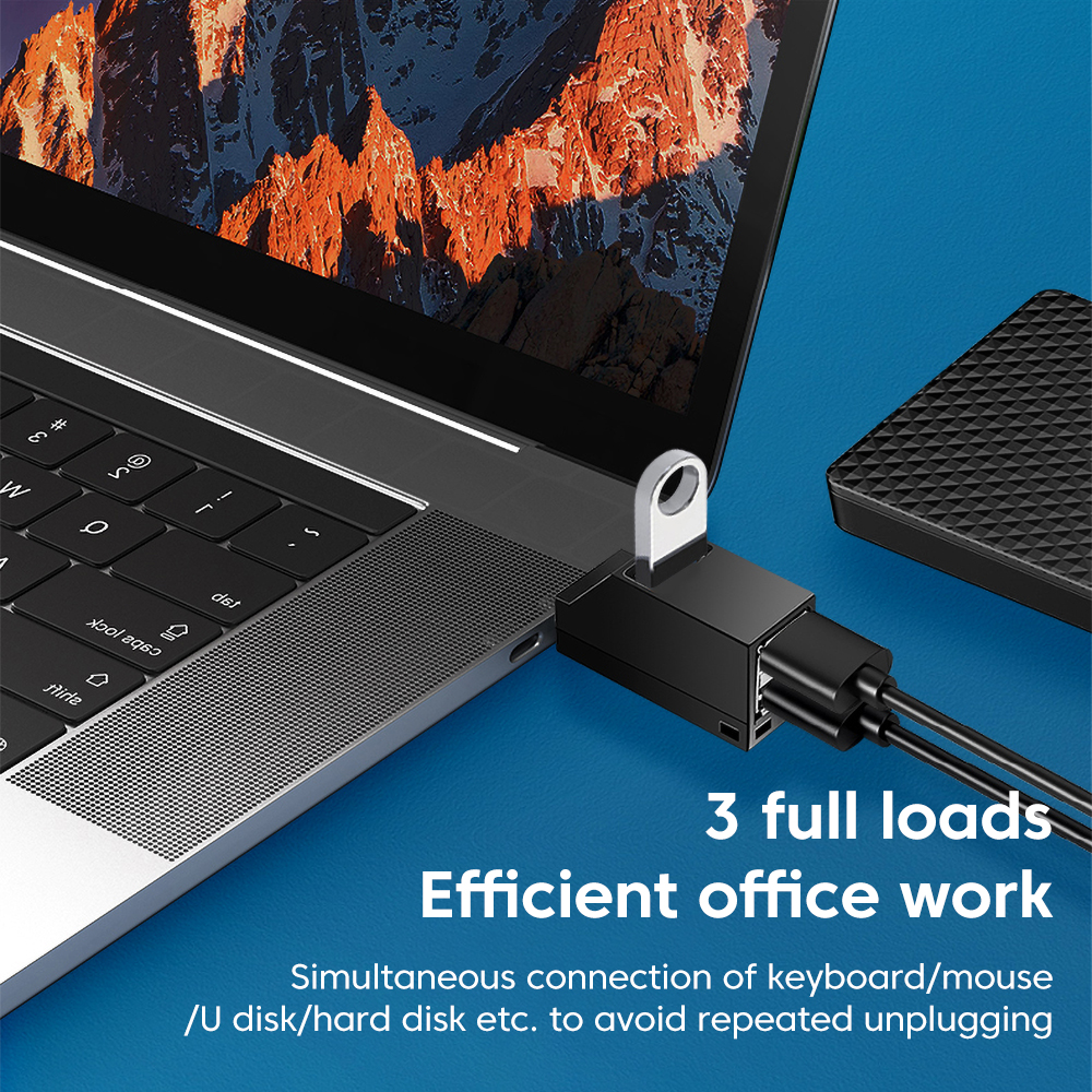 USB 3.0 HUB Adapter Extender Mini USB Splitter 3 in 1 USB Type C Hub Hoge Snelheid USB 2.0 Adapter voor PC Laptop U Disk Kaartlezer