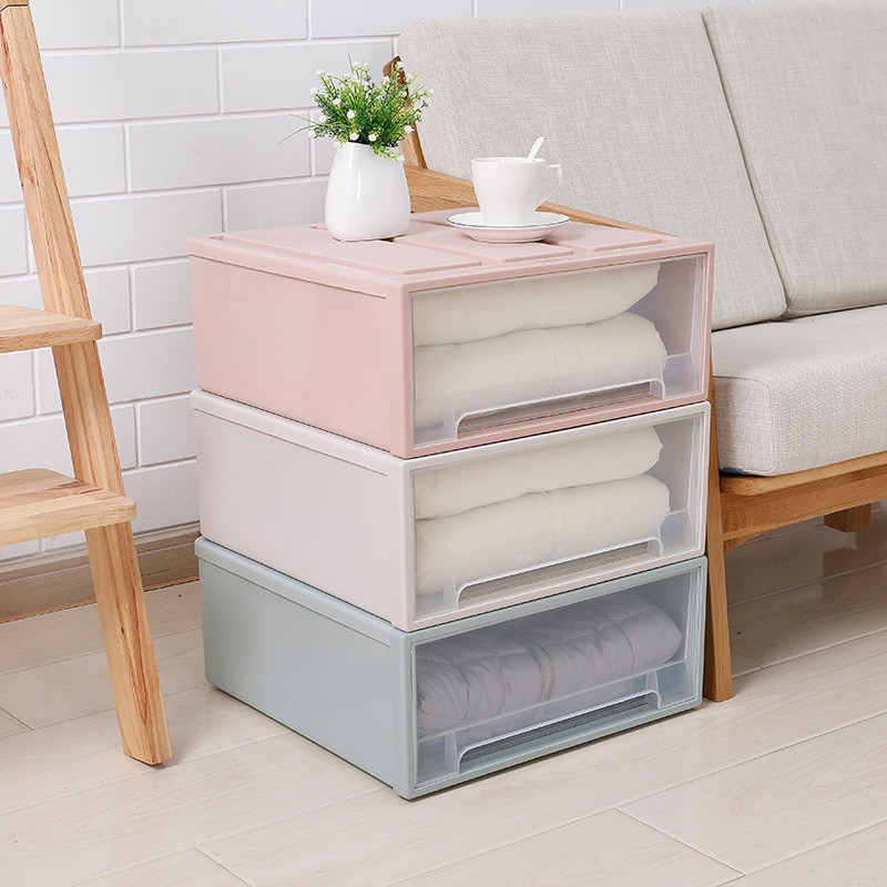 Grote kledingdoos, milieuvriendelijke, dikke plastic opbergdoos, multifunctionele lade, ondergoed, bh, sok, stropdas, make-up organizer
