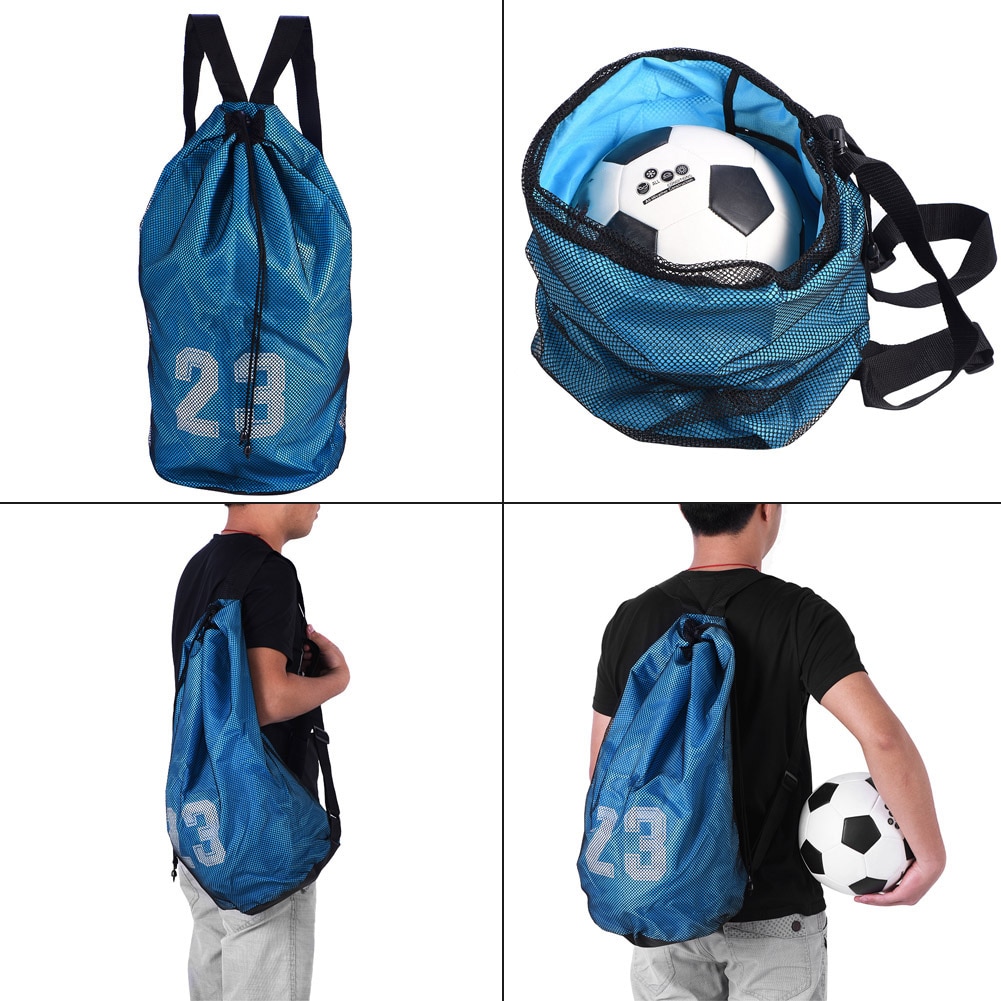 Basketball Sports Bags Football Volleyball Soccer Storage Mesh Bag Fitness Bucket Bag Outdoor Basketball Backpack For Men Women