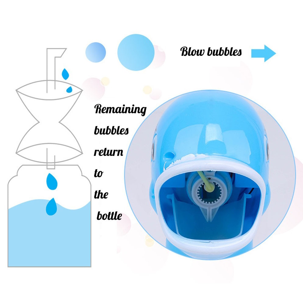 Electric Dolphin Bubble Gun Fully Automatic Children's Cartoon Electric Music Light Dolphin Bubble Machine