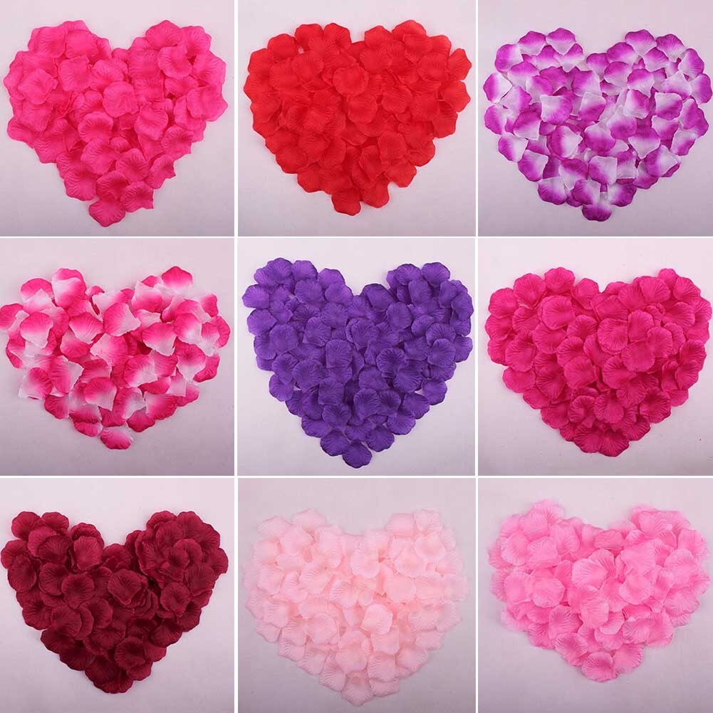 100 Pcs Bruiloft Bloemblaadjes Kunstmatige Zijden Rozenblaadjes Bloemen Petalas Petalos Wedding Bridal Shower Aisle Vaas Decor Confetti