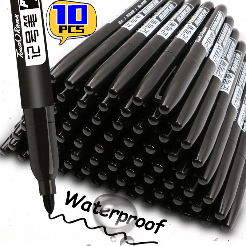 1,5 mm permanenter Farbmarkierungsstift, Zeichenmarker, auf Ölbasis, wasserfest, schwarze Tinte, Skizzenstifte, Schreibwaren, Kunst, Schulbedarf