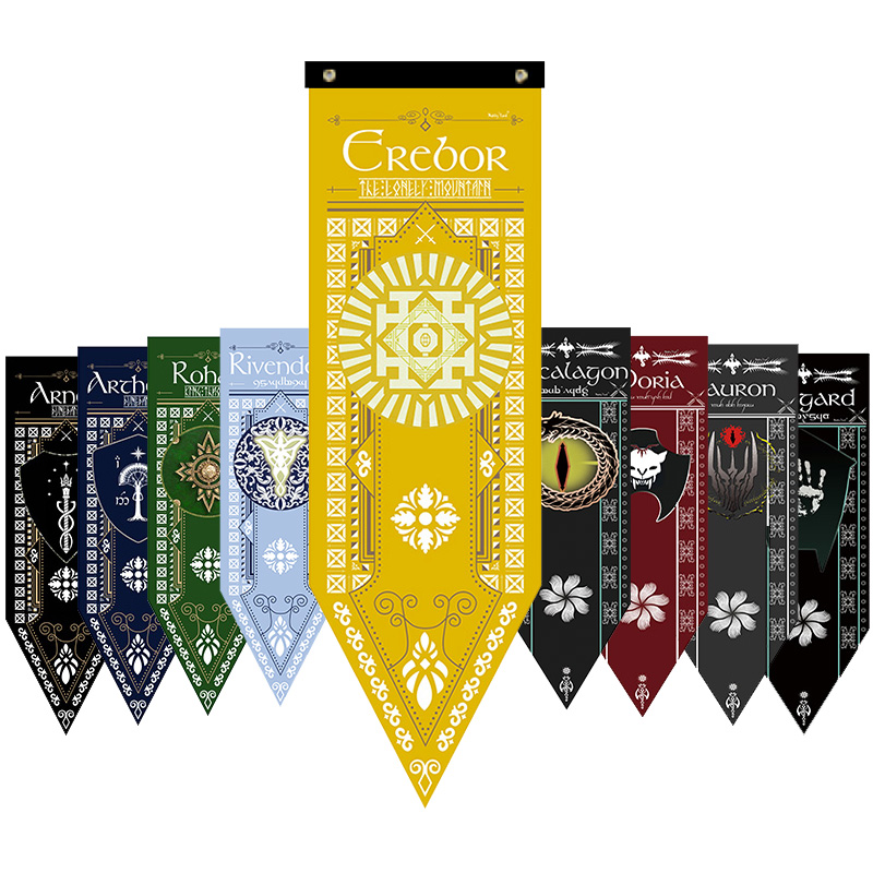 Erebor Arkenstone Lotr Flagge Rivendell Rohan Arthedain Ancalagon die Schwarz Saruman Wohnkultur Fahnen Banner Dekoration Valance S2