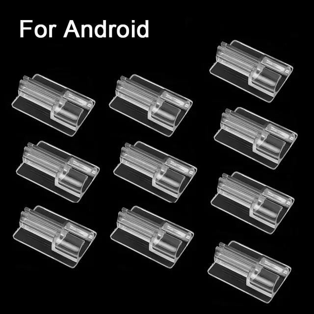 10/1PCS Transparent Cable Protector Cover for Apple iPhone Type C Micro USB Data Cord Universal Charger Wire Clear Case Clip: Blue