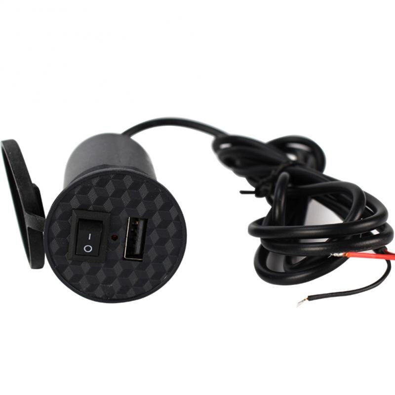 1Pc Waterproof Motorcycle Charger USB 12V Motorcycle Handlebar Charger Socket w/ Switch & Mounts