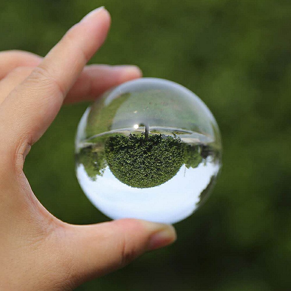 Crystal Clear Ball Transparent Crystal Ball Lucky Rainbow Photo Photography Glass Crystals Craft Travel Take Pictures Lensball