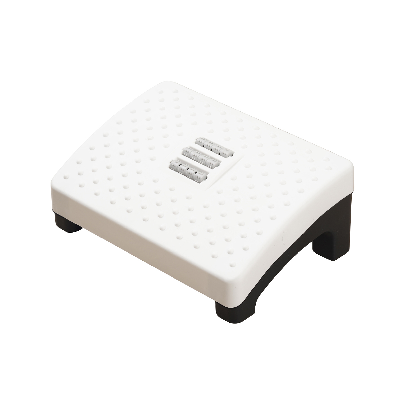 Voetsteun Met Massage Oppervlak Ergonomische Voet Kruk Onder Bureau Voetenbanken Met Antislip Benen Positie Verstelbare Voor Thuis werk: White  Black