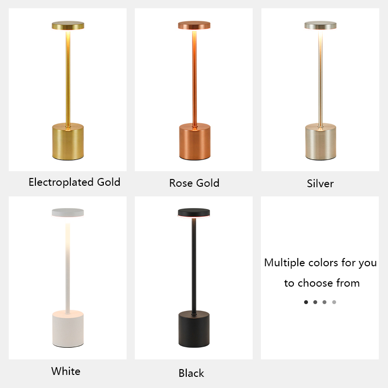 Creatieve Aanraaksensor Led Tafellamp Usb Oplaadbare Nachtlampje 3 Kleuren Verstelbare Temperaturen Bureaulamp Hotel Bar Decoratie