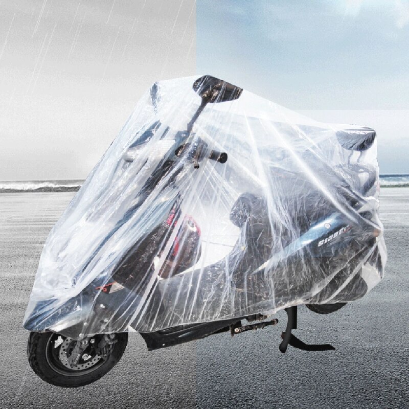 Motorcycle Cover Disposable Transparent Protector Covers Waterproof Dustproof R3MD