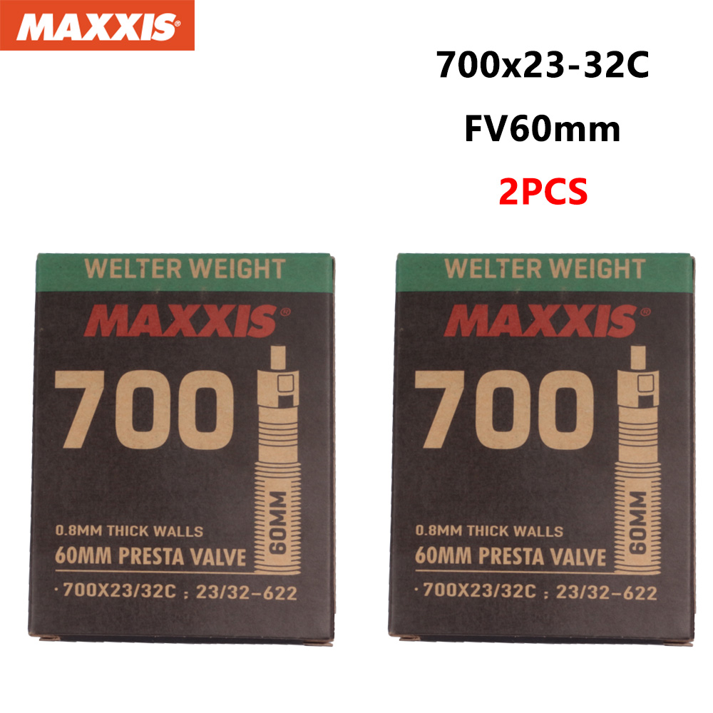 2PCS MAXXIS WELTER WEIGHT Bicycle Inner Tube 26/27.5/29 Inner Tube Of Mountain Bike Road Bike AV(SV) FV(PV) Origina Inner Tube: black