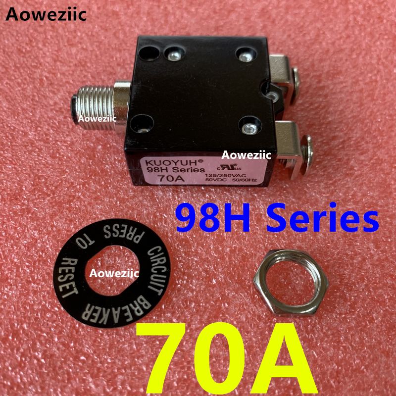 1Pcs KUOYUH 98H 98 Series 30A 40A 50A 60A 70A with screws Circuit Breaker Overload Switch Over Current Protector: PURPLE