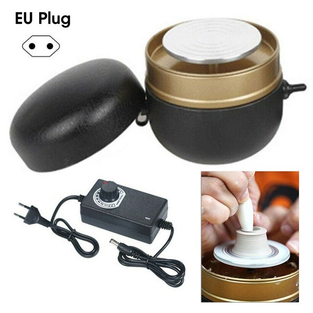 Mini Electric Pottery Wheel Ceramic Machine Pottery Wheel Machine Ceramic Shaping Tool Work Clay Art Craft Diy Machine: EU